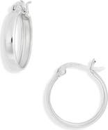 Argento Vivo Sterling Silver Wide Hoop Earrings