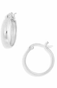 Argento Vivo Sterling Silver Wide Hoop Earrings
