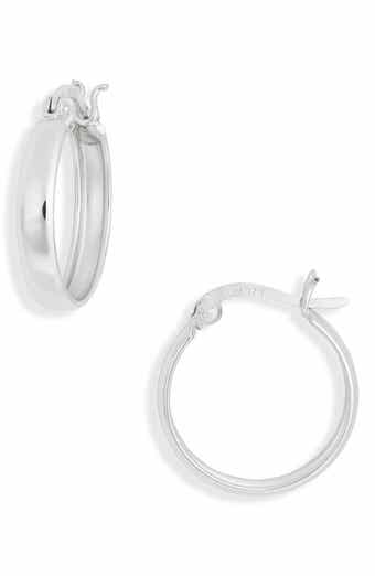 Argento Vivo Sterling Silver Wide Hoop Earrings