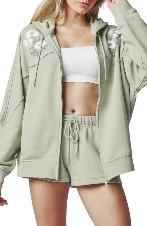 Embroidered Full Zip Hoodie