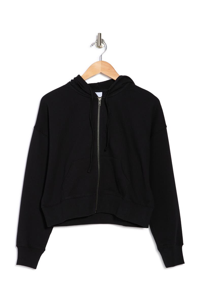 Abound Solid Crop Knit Hoodie, Alternate, color, 