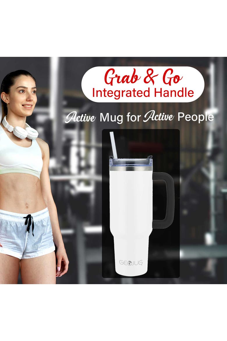 40oz Insulated Stainless Steel Tumbler Cup, Alternate, color, White