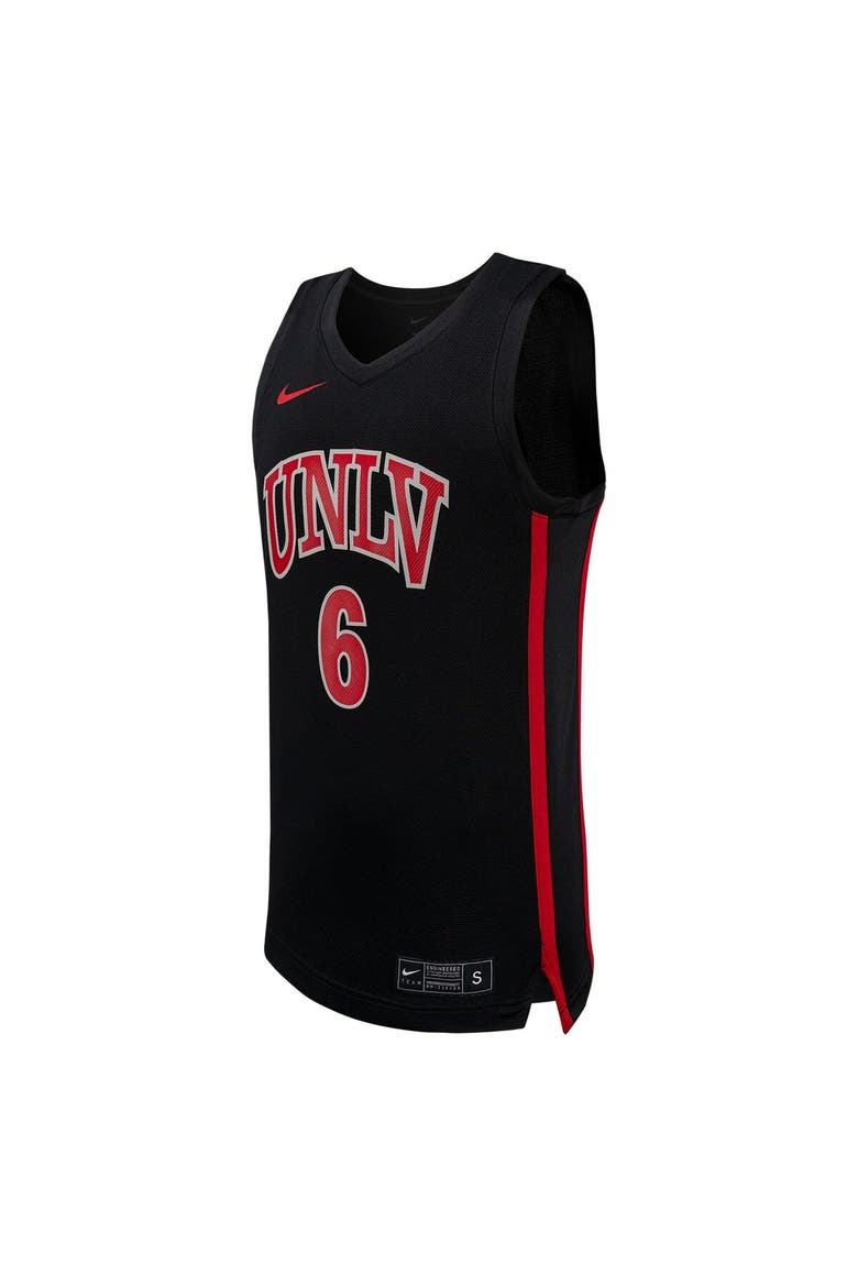 Men's Nike #6 Black UNLV Rebels Replica Basketball Jersey, Alternate, color, Black
