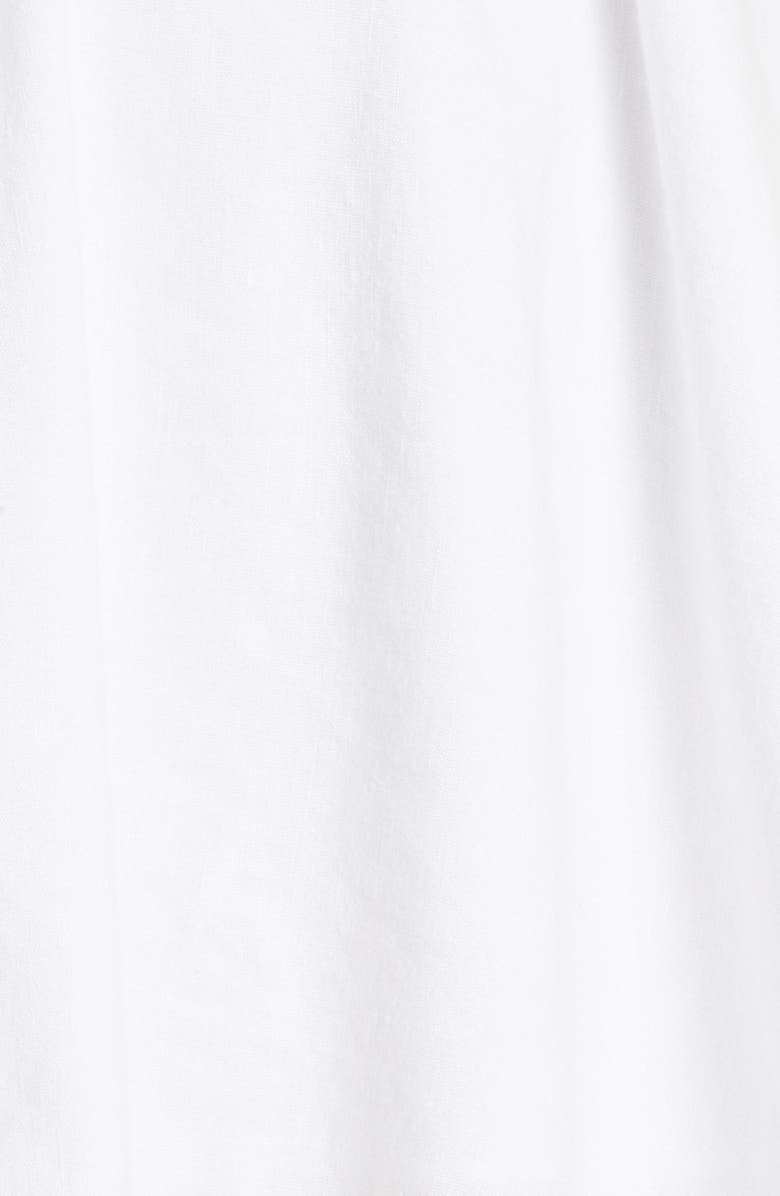 Alice + Olivia Melvina Tie Cutout Linen Blend Babydoll Minidress, Alternate, color, 