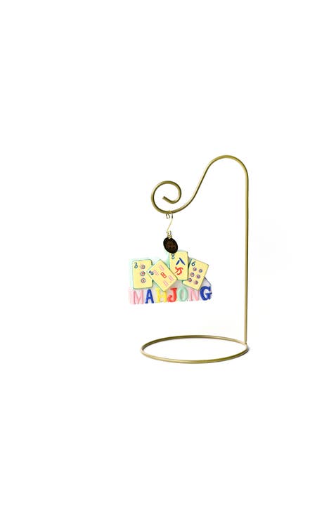 Mahjong Shaped Ornament with Gold Stand