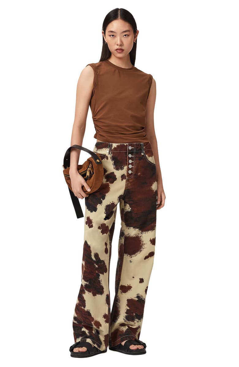 AllSaints Tay Carpenter Jeans, Alternate, color, Cow Print