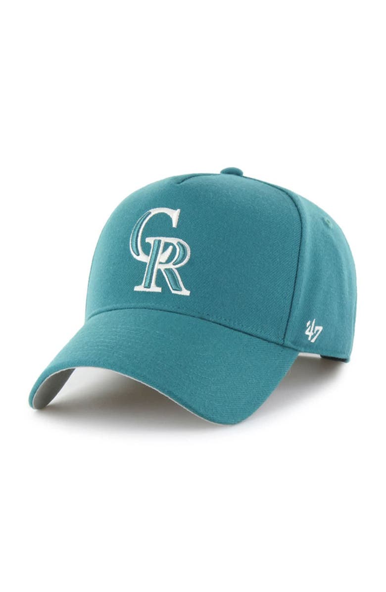 '47 Men's '47 Teal Colorado Rockies Ballpark Offside Adjustable Hat, Main, color, Teal