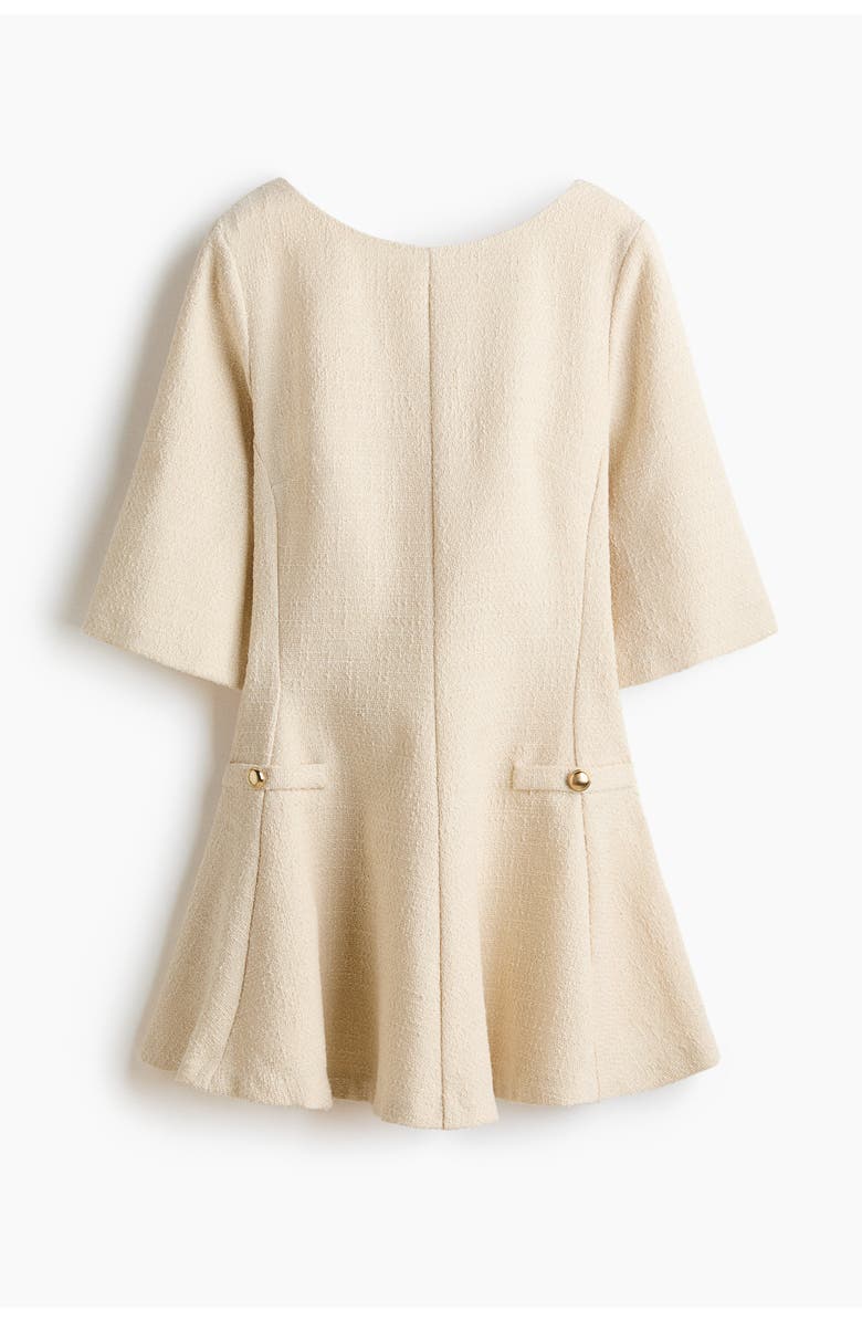 H&M Bouclé Dress, Main, color, Light Beige