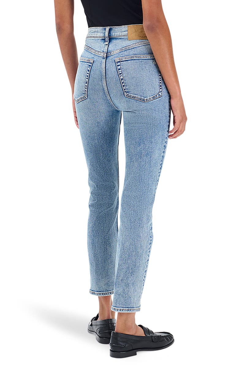 rag & bone Flexi Wren High Waist Ankle Slim Straight Leg Jeans, Alternate, color, Nyasa