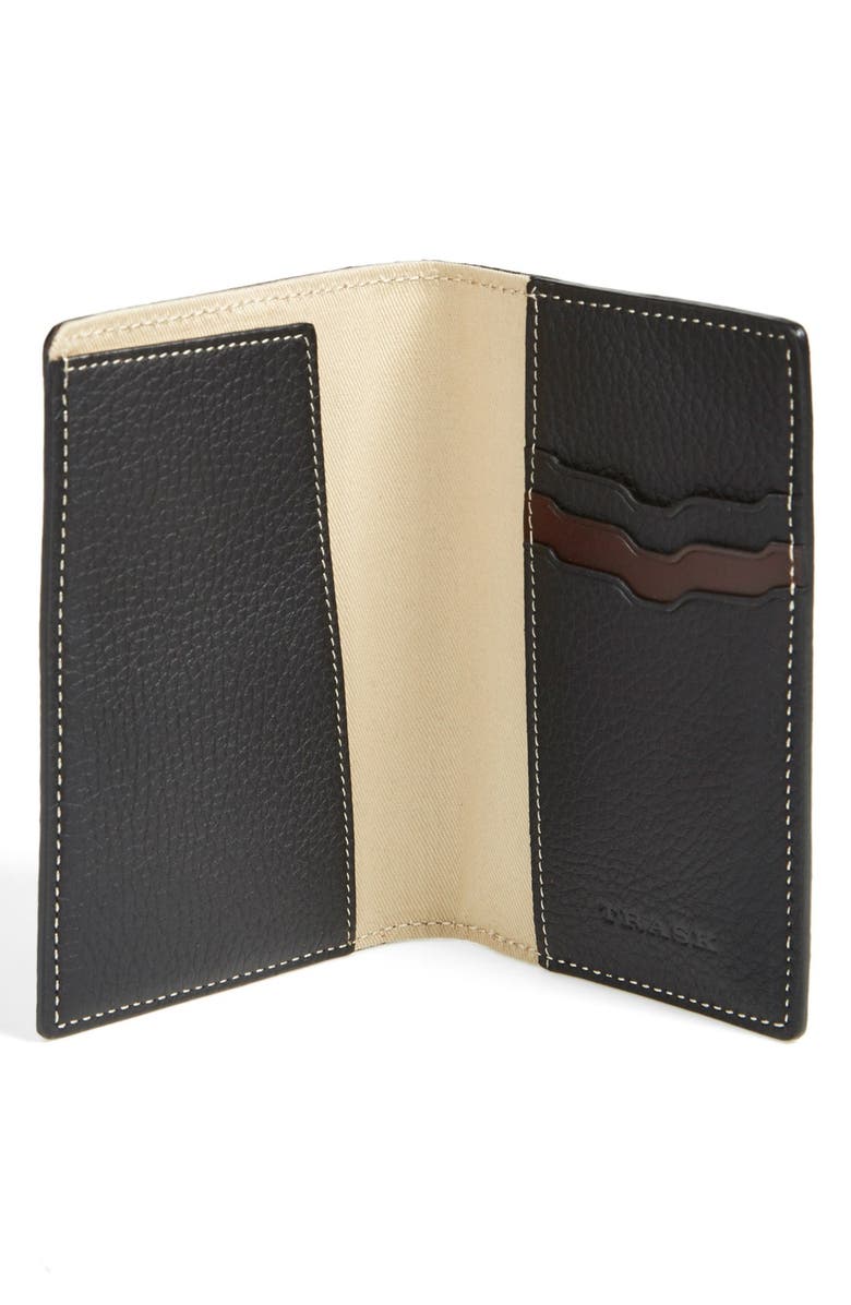Trask 'Jackson' Bison Leather Passport Holder, Alternate, color, 