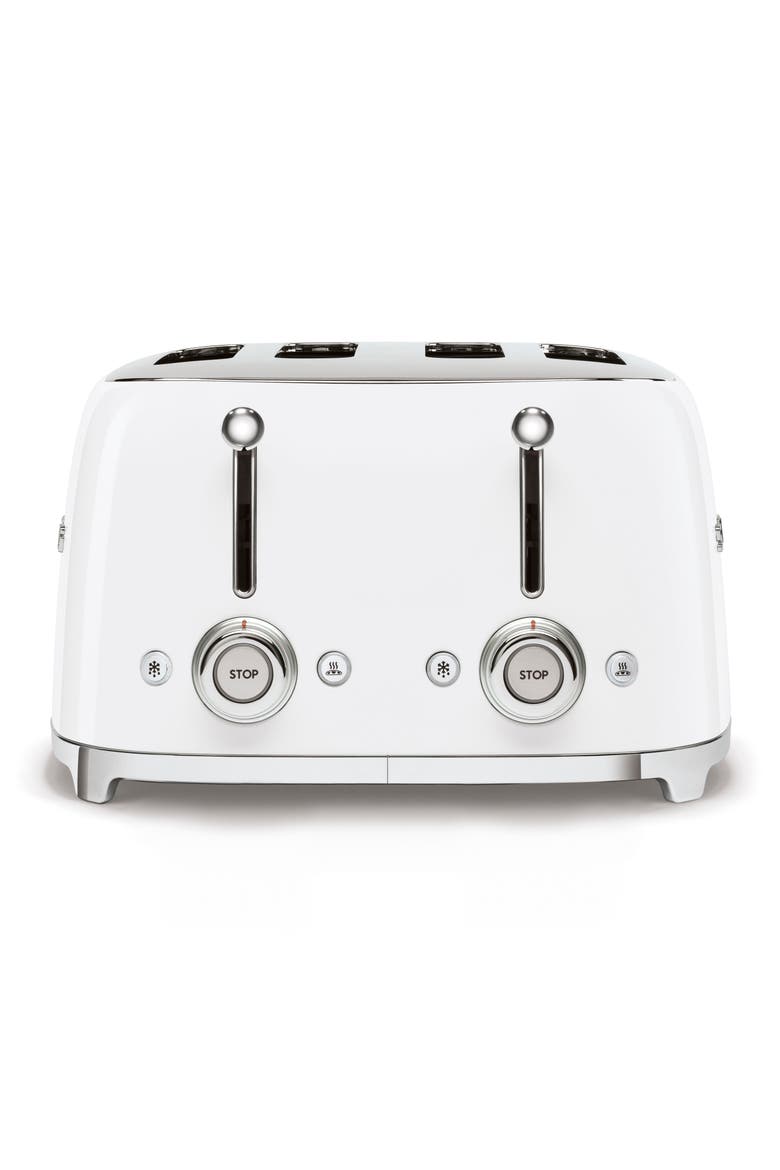'50s Retro Style 4-Slice Toaster, Alternate, color, WHITE