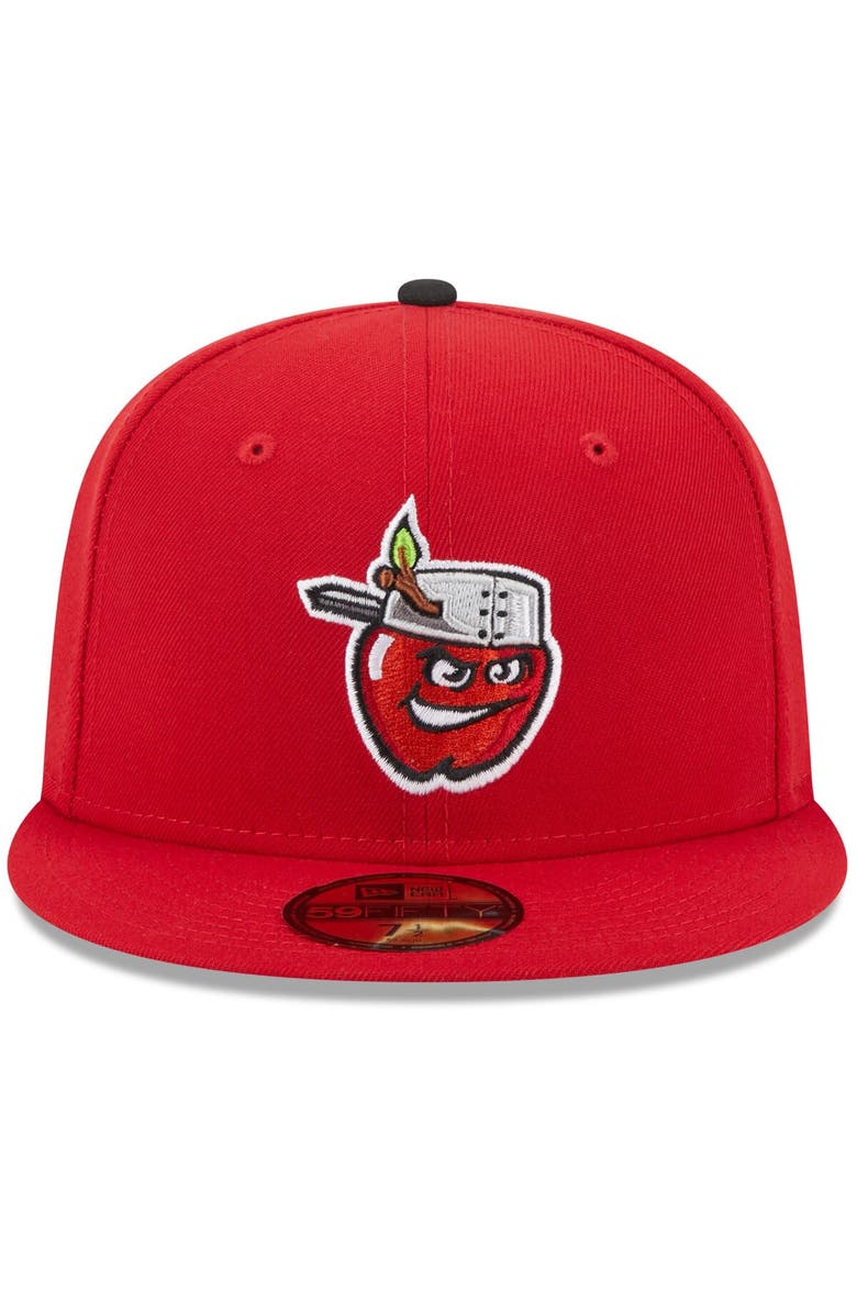 New Era Men's New Era Red Fort Wayne TinCaps Authentic Collection Alternate Logo 59FIFTY Fitted Hat, Alternate, color, 