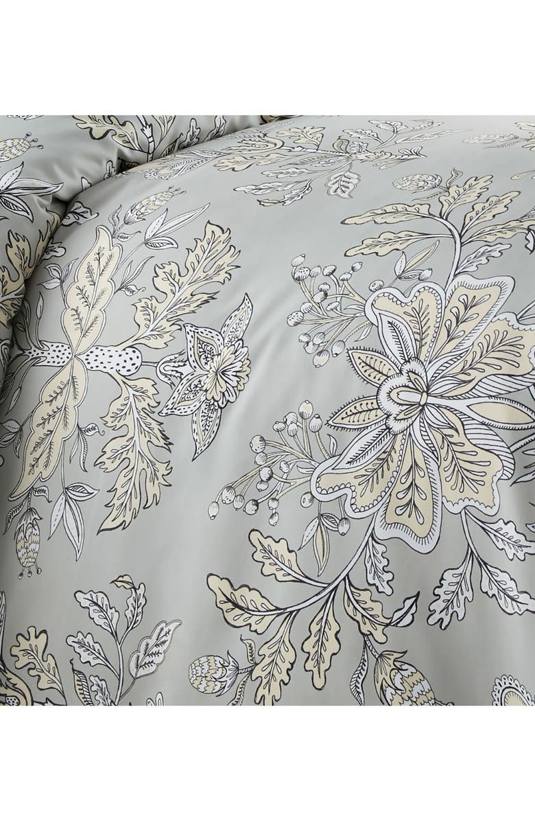 SOUTHSHORE FINE LINENS Luxury Premium Oversized Comforter Set, Alternate, color, Vintage Garden Sandy Grey