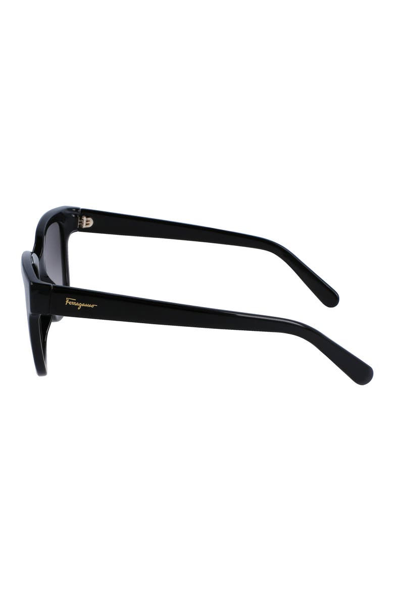 52mm Rectangle Sunglasses, Alternate, color, BLACK