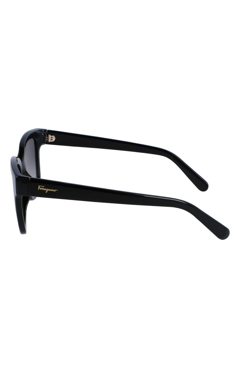 FERRAGAMO 52mm Rectangle Sunglasses, Alternate, color, 