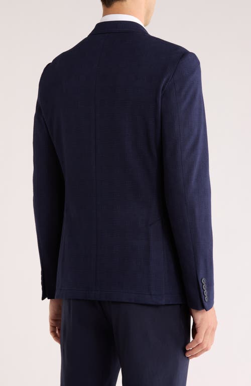 Nordstrom Rack Shadow Plaid Knit Sport Coat In Blue