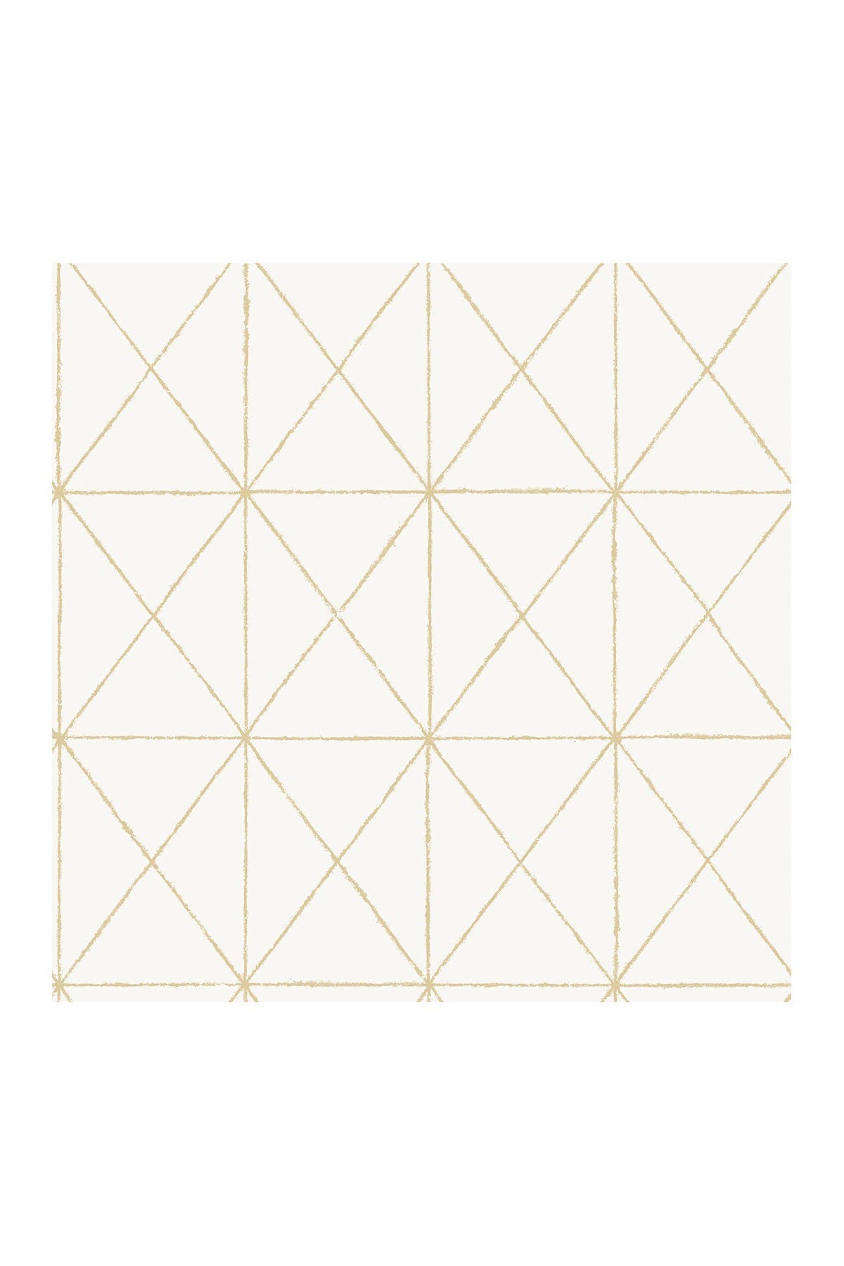 Wallpops White & Gold Get In Line Peel & Stick Wallpaper
