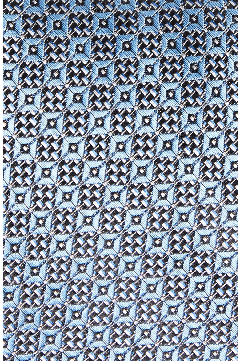Paglie Geometric Jacquard Silk Tie, Alternate, color, BLUE