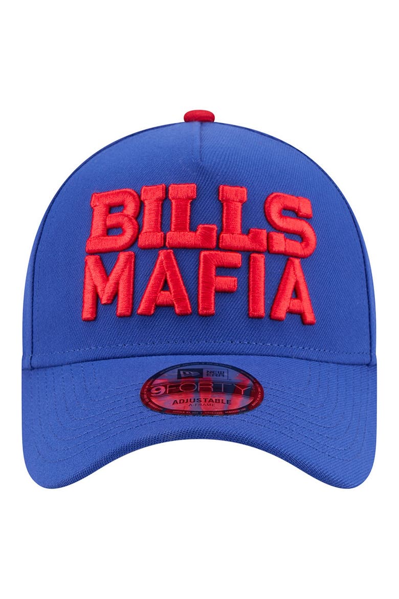 Men's New Era Blue Buffalo Bills Bills Mafia A-Frame 9Forty Adjustable Hat, Alternate, color, Royal