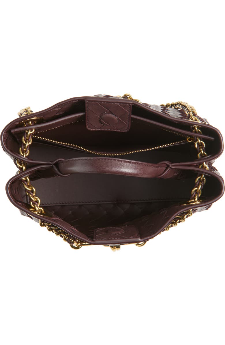Bottega Veneta Small Andiamo Chain Leather Shoulder Bag, Alternate, color, 2264 Dark Barolo-M Brass