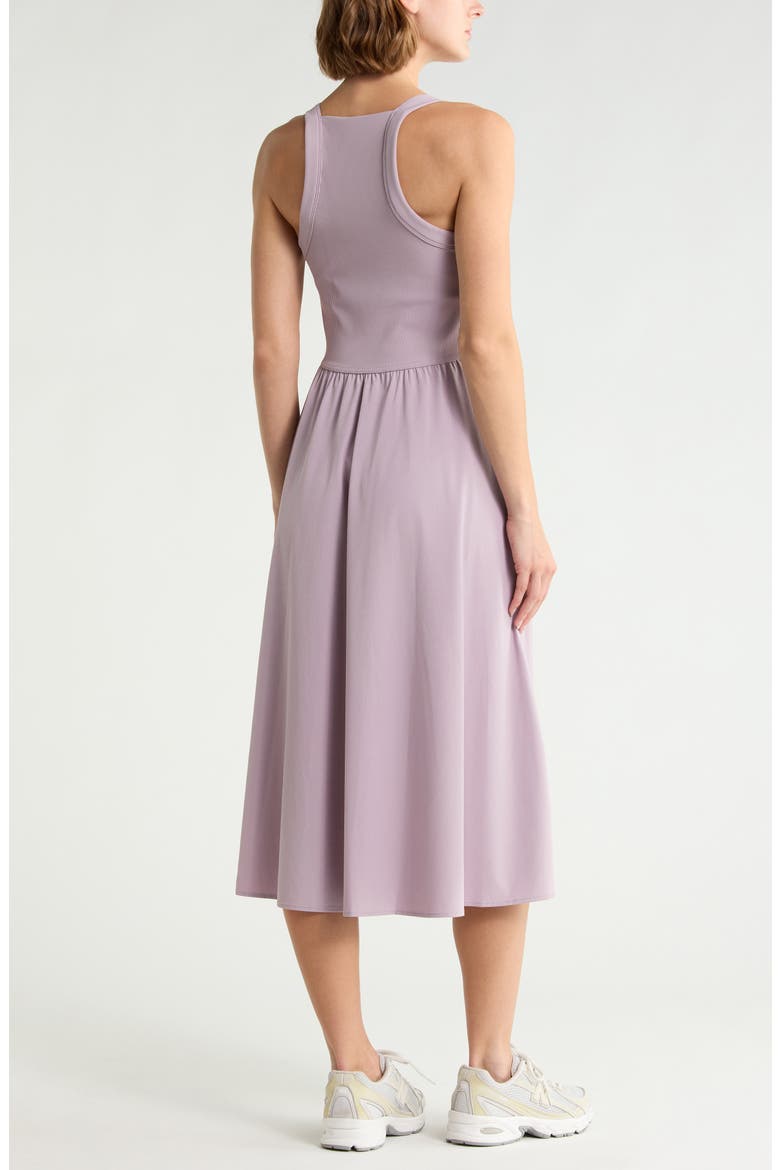 Rib Hybrid Midi Dress, Alternate, color, PURPLE FOG