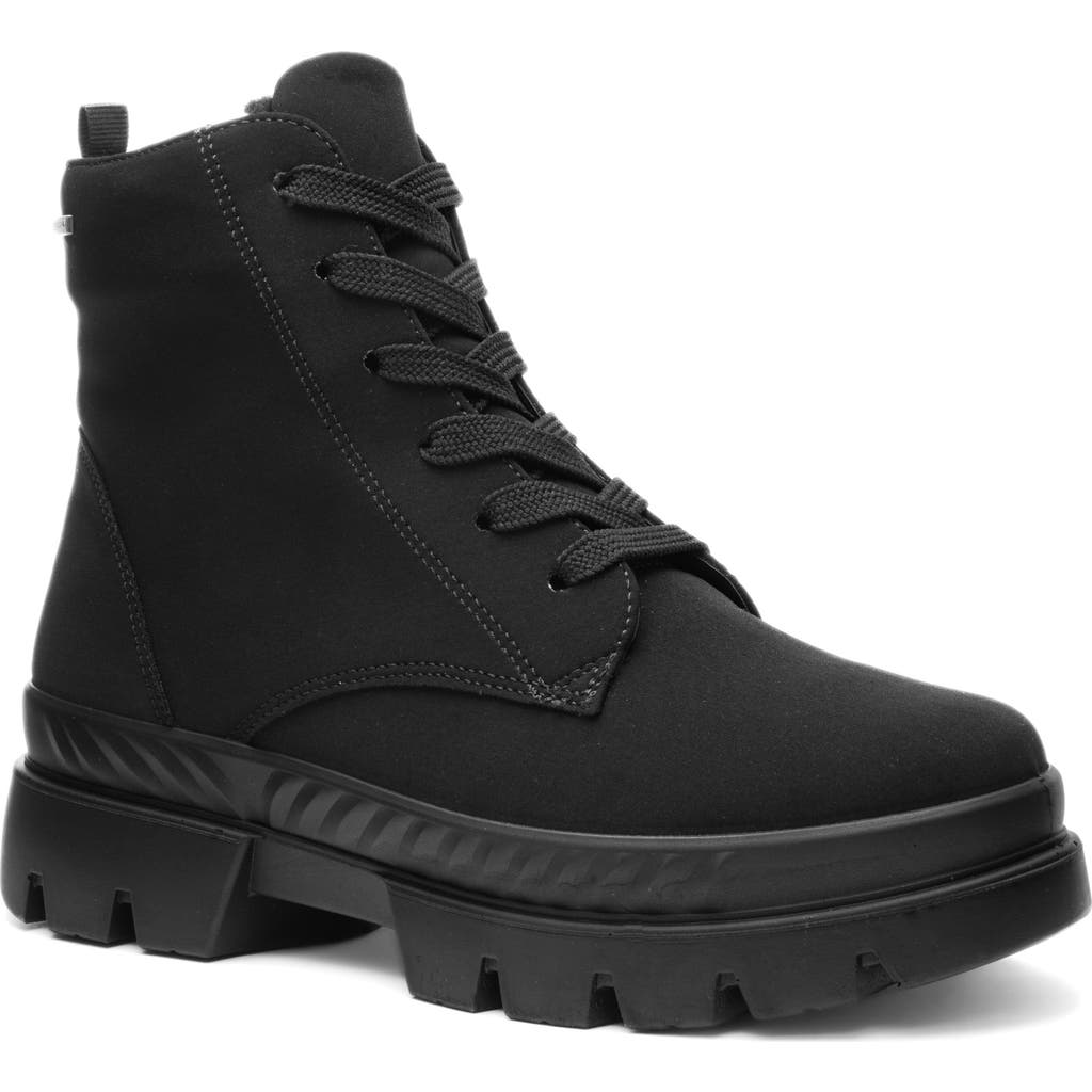 Ara Montivale Waterproof Lace-up Boot In Black