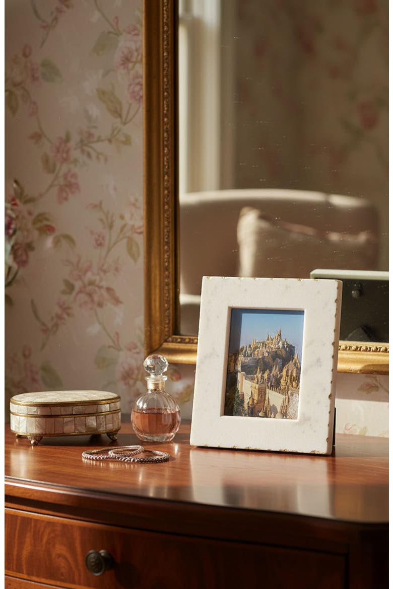 Claire Marble Picture Frame, Alternate, color, WHITE