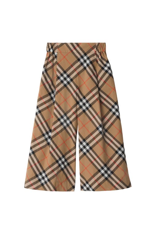 Burberry Kids'  Check Cotton Trousers