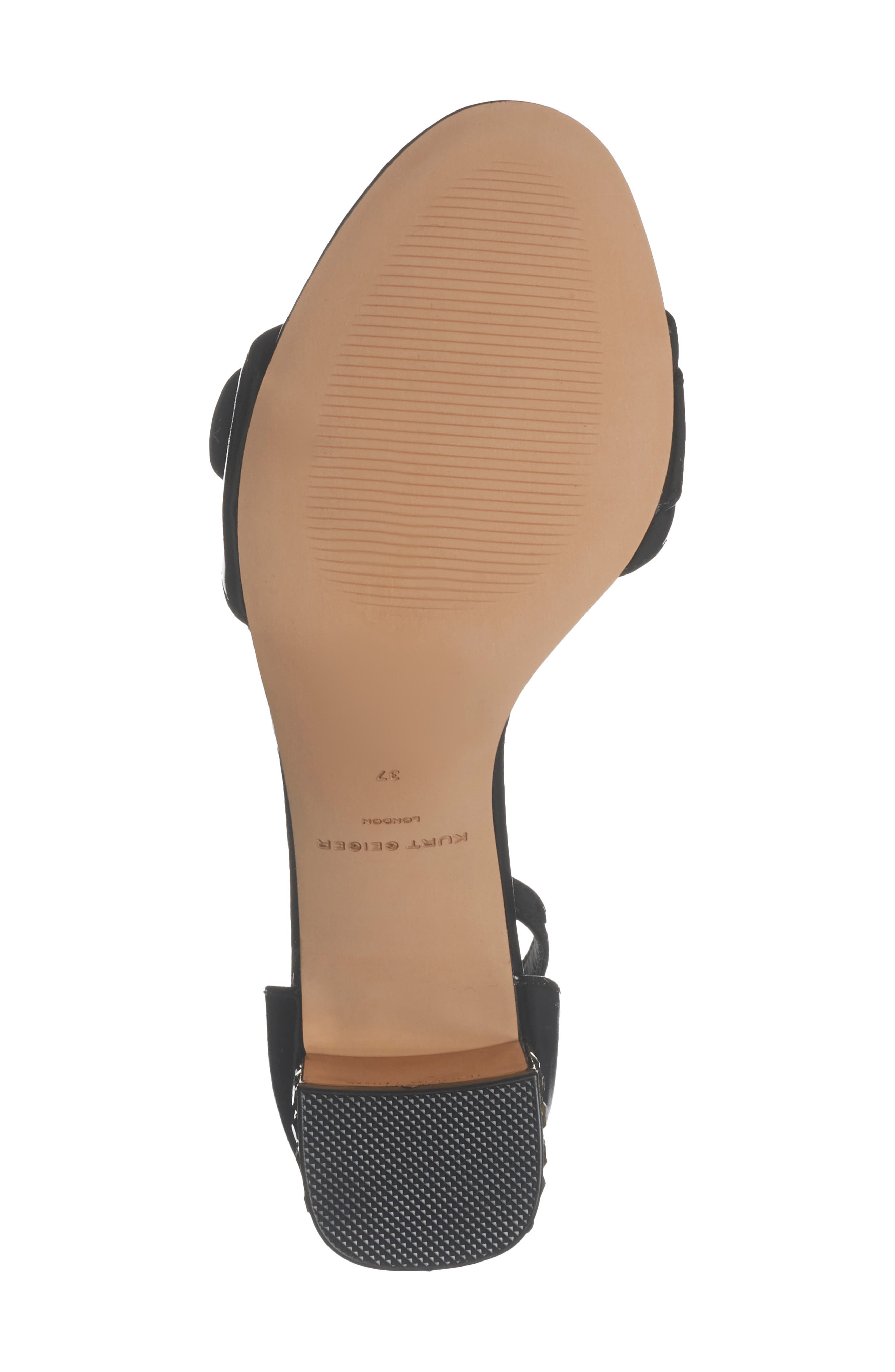 Kurt Geiger London Mayfair Eagle Crystal Heel Sandal, Alternate, color, Black