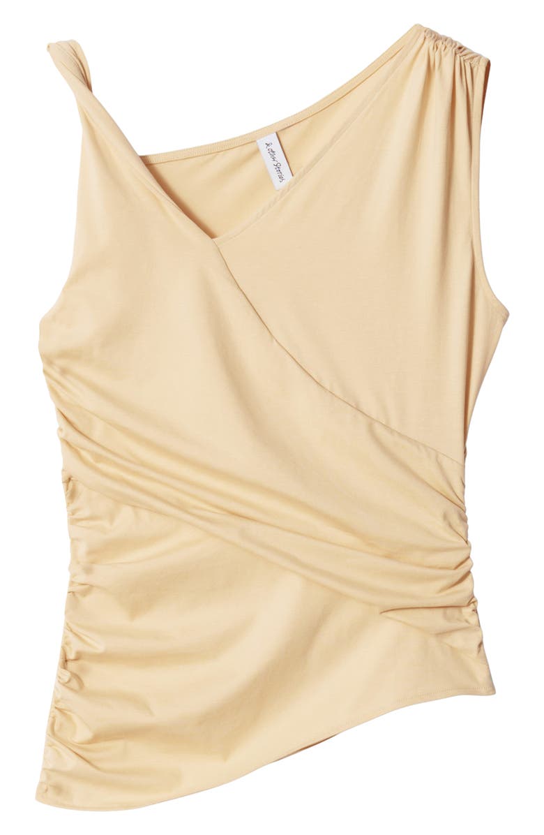 & Other Stories Asymmetric Drape Sleeveless Top, Alternate, color, Yellow Light