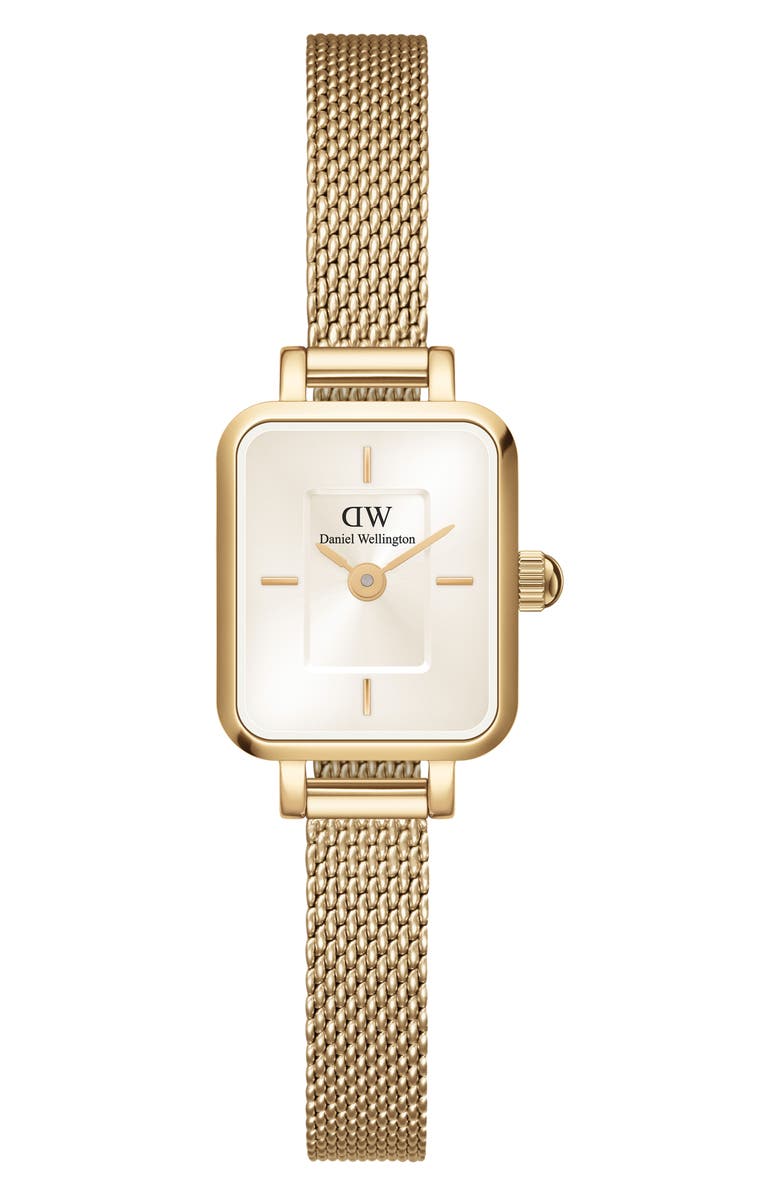 Daniel Wellington Micro Collection Mesh Strap Watch, 15mm x 18mm, Main, color, 