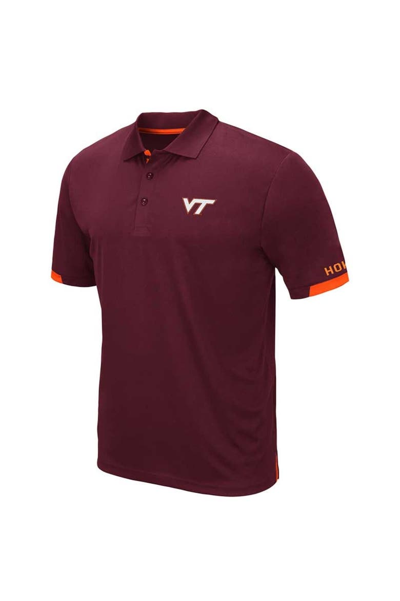 Men's Colosseum Maroon Virginia Tech Hokies Big & Tall Santry Polo, Alternate, color, Maroon