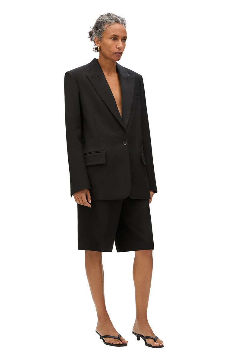 Another Tomorrow Oversized Tailored Jacket, Alternate, color, Black