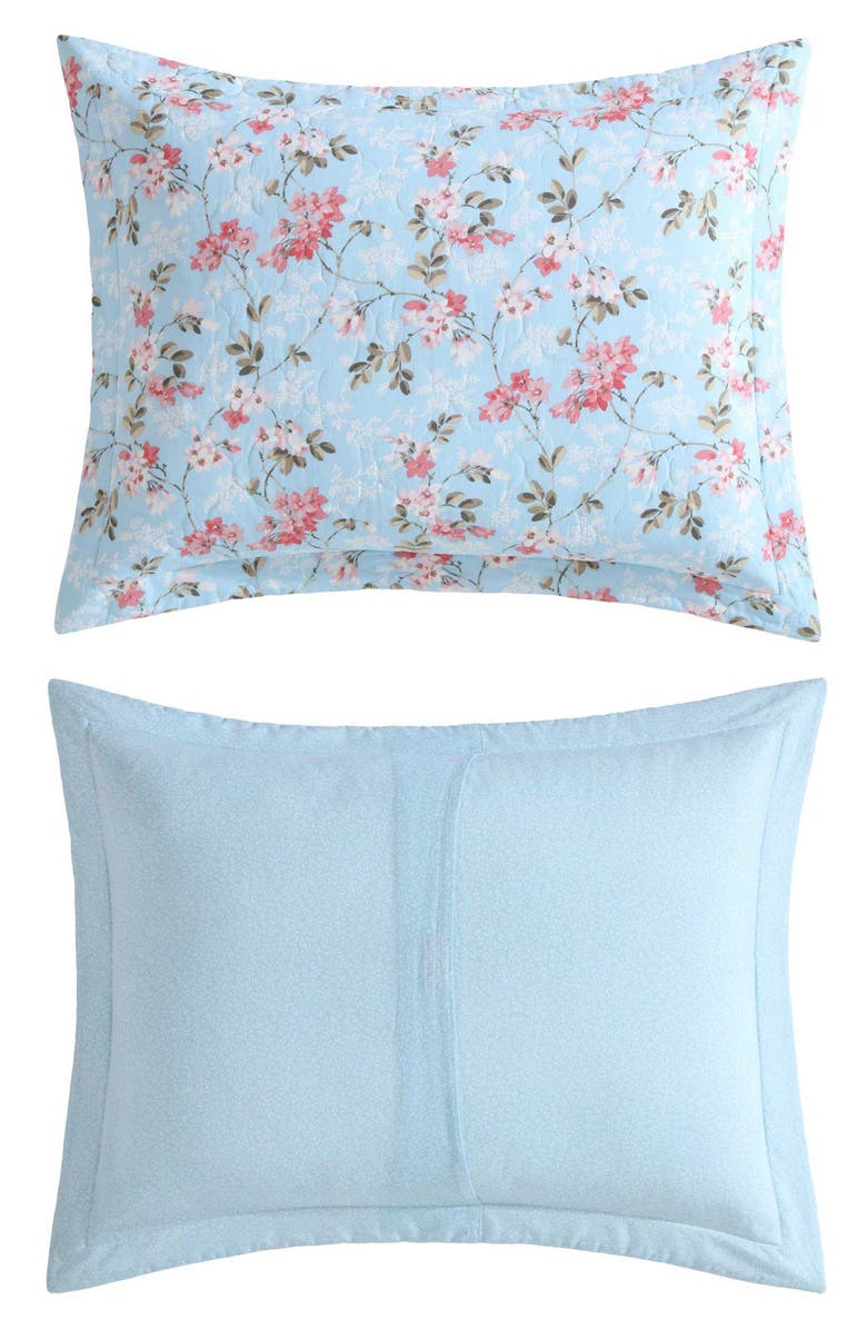 Laura Ashley Blissful Dream Cotton Quilt Set, Alternate, color, Light Pastel Blue