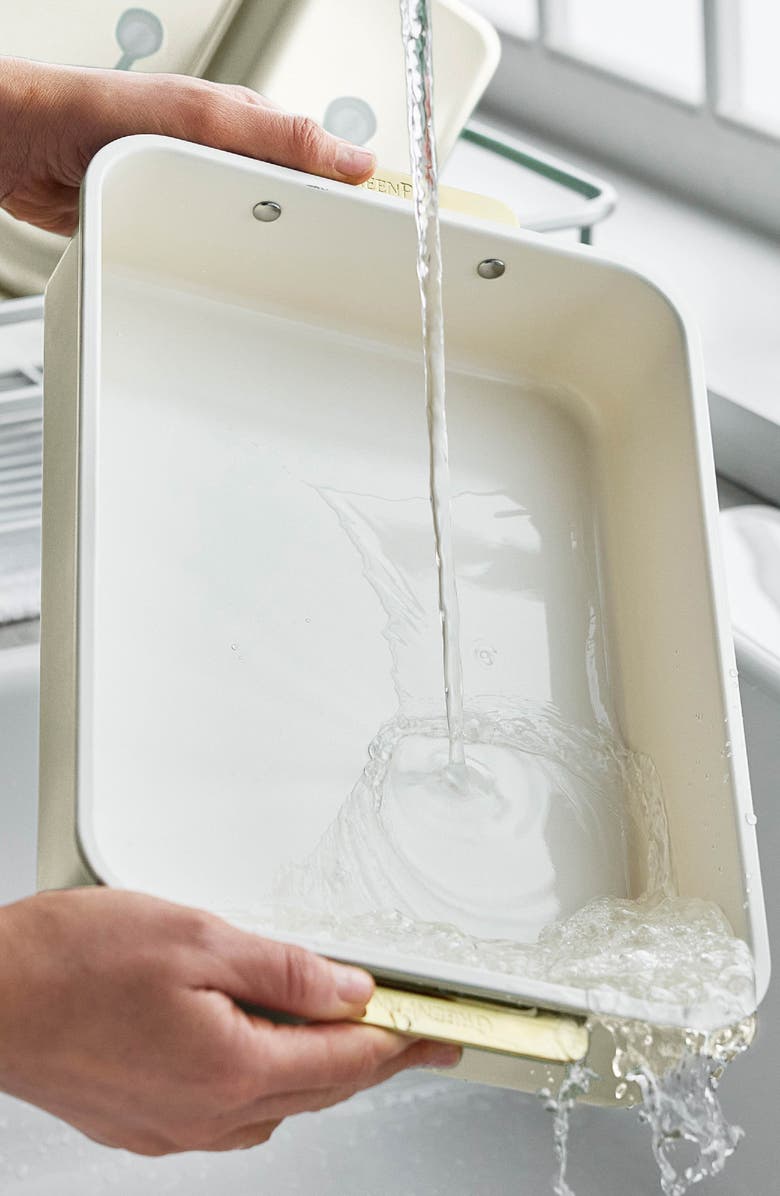 GreenPan Reserve Bakeware Rectangular Cake Pan, Alternate, color, Cream
