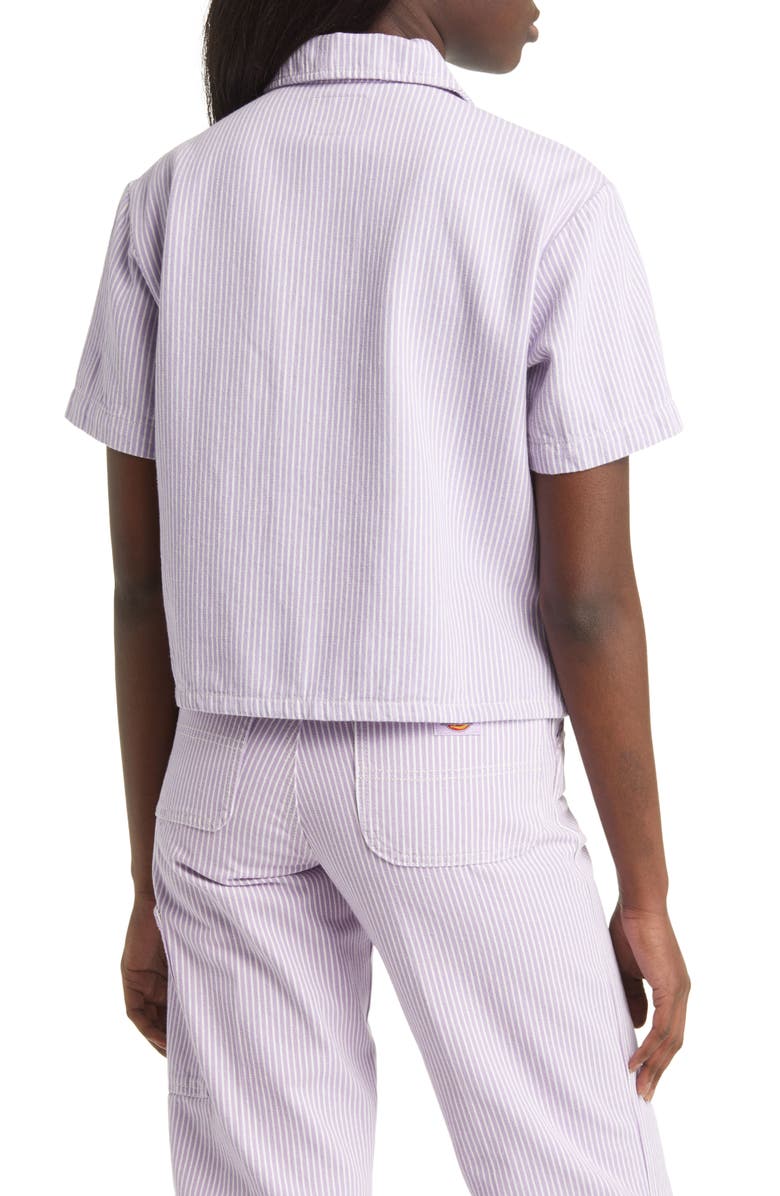 Dickies Hickory Stripe Crop Work Shirt, Alternate, color,