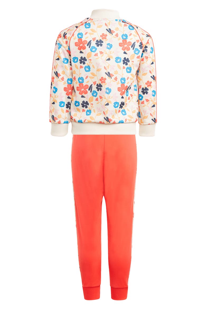 Kids' Floral Superstar Track Jacket & Joggers Set, Alternate, color, WHITE/ MULTICOLOR