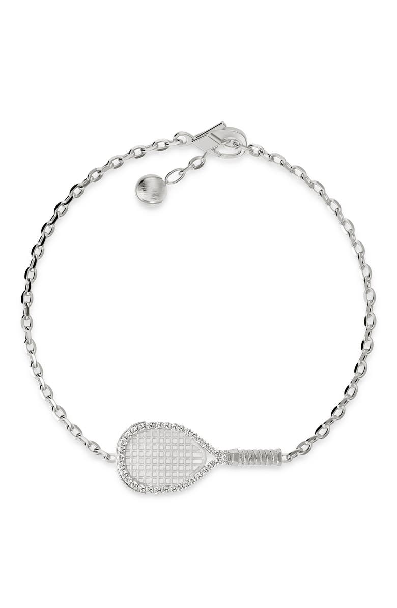 PASCAL The Tennis Bracelet, White Diamond Halo, Main, color, Silver / White Diamond