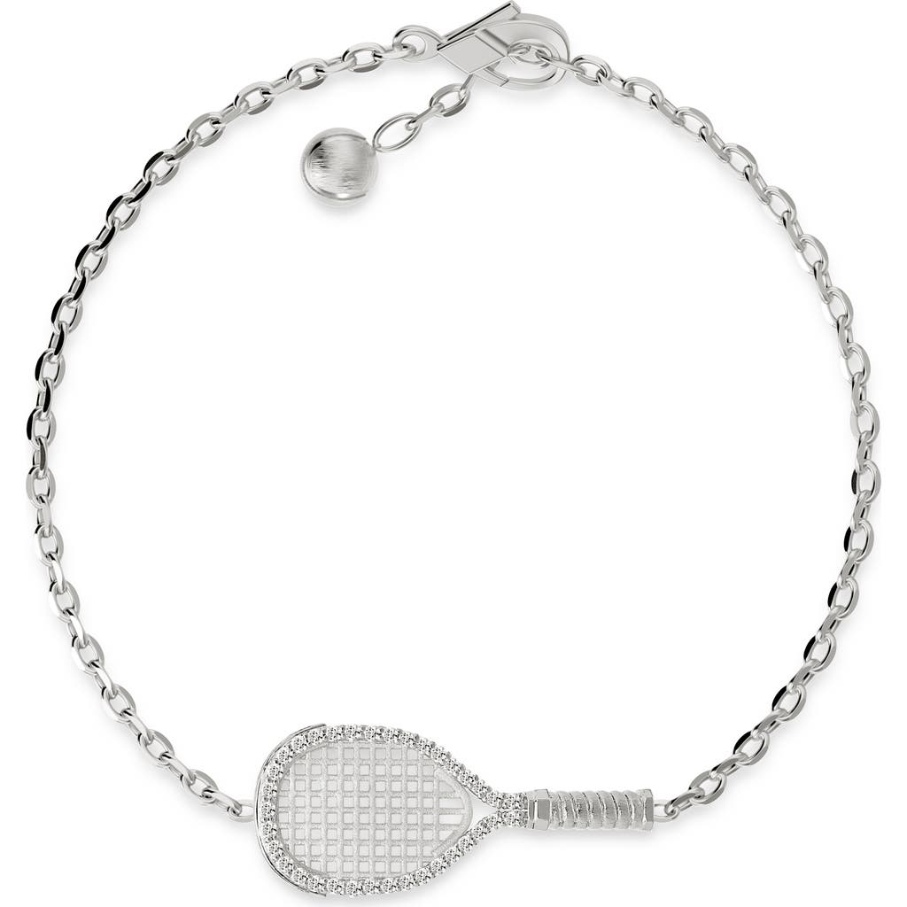 Pascal The Tennis Bracelet, White Diamond Halo