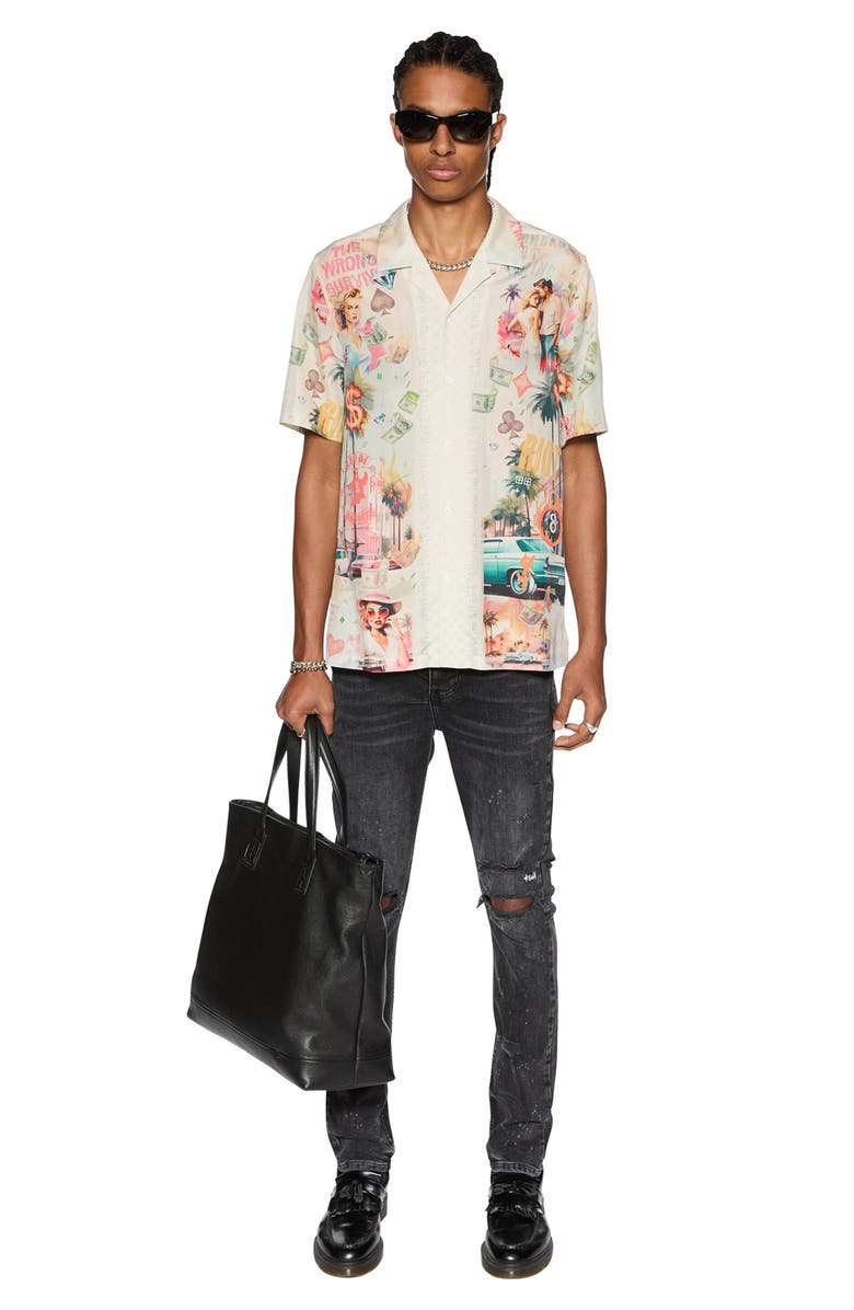 Ksubi World Order Resort Print Camp Shirt, Alternate, color, 