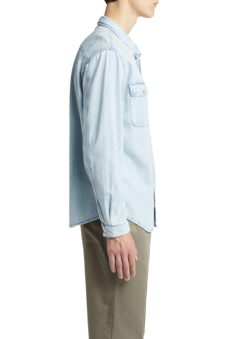 Denim Button-Up Shirt, Alternate, color, SUNBLEACHED
