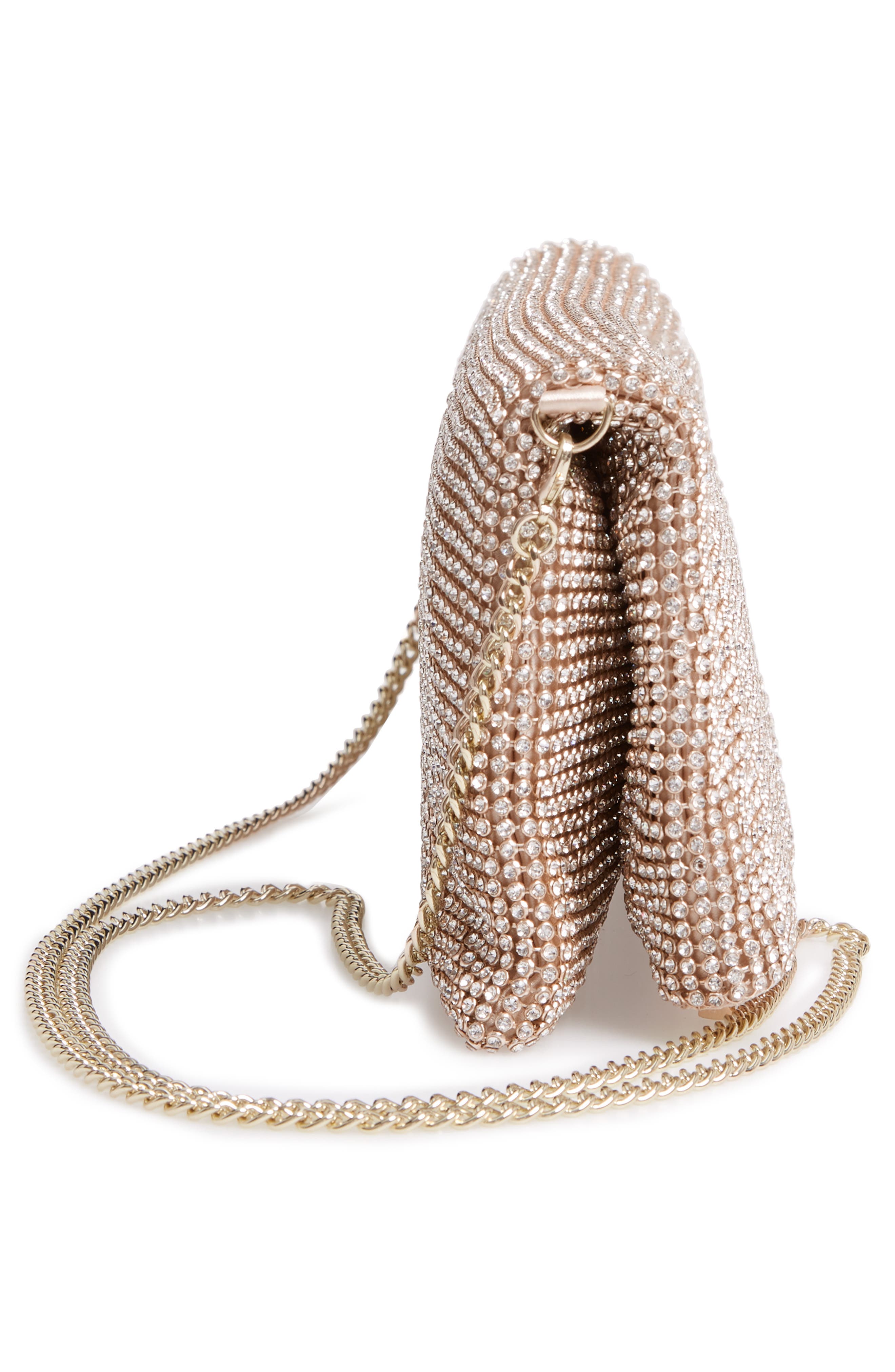 Nordstrom Crystal Mesh Foldover Clutch, Alternate, color, 