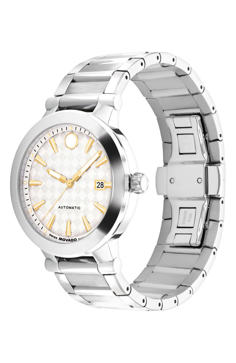 Movado Vizio Bracelet Watch, 41mm, Alternate, color, White