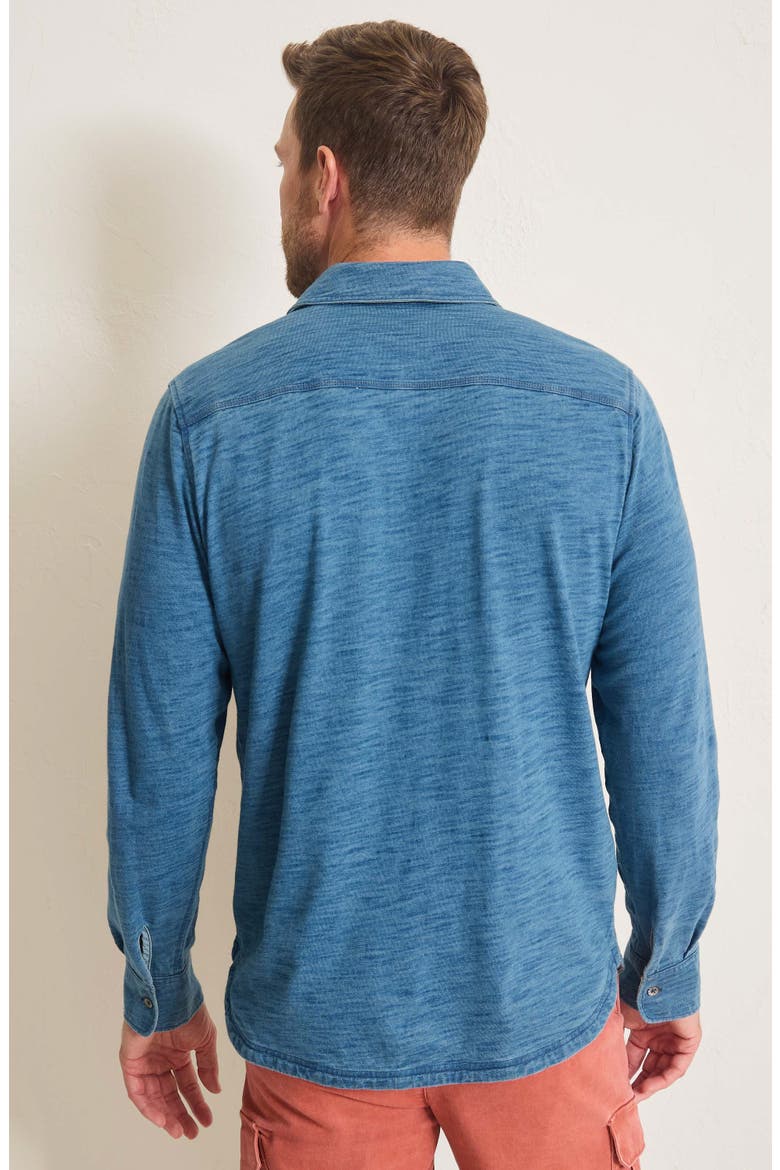 Indigo Harbor Slub Cotton Button-Up Shirt, Alternate, color, FADED INDIGO