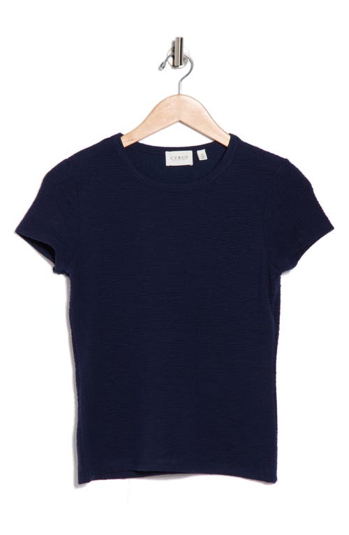 Cyrus Crewneck Cap Sleeve Top In Black