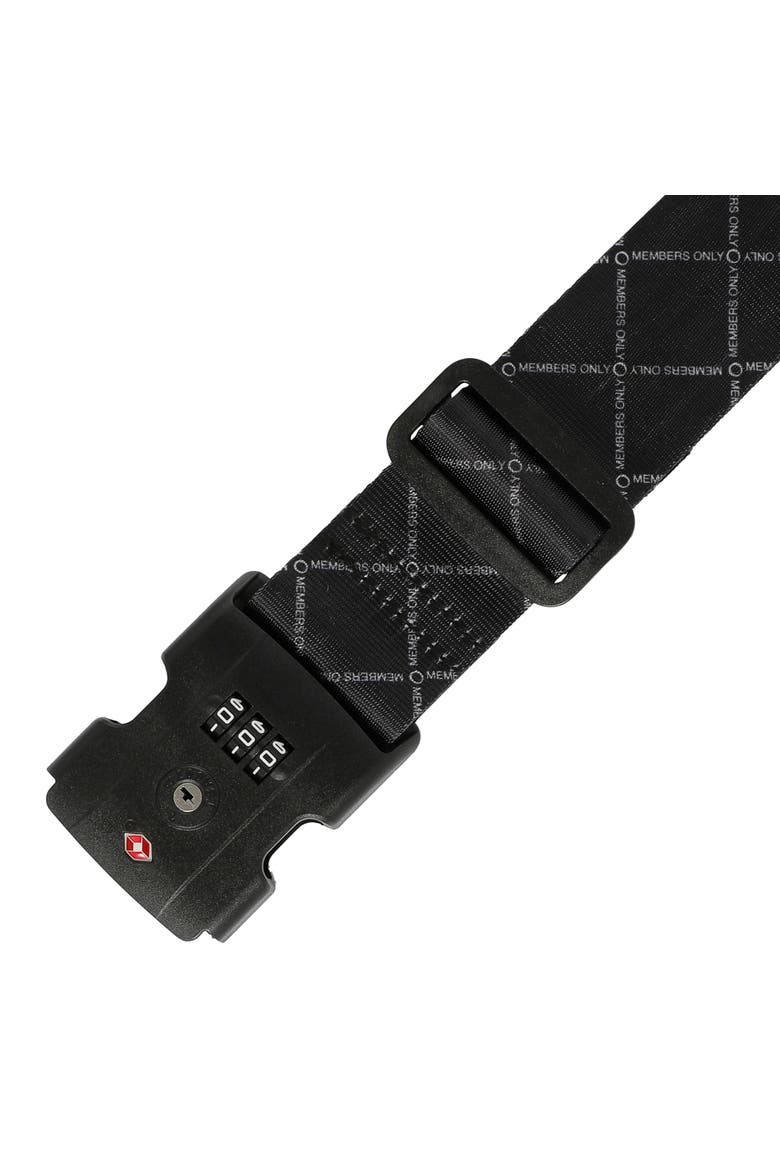 Adjustable Luggage Strap with Combination Lock, Alternate, color, Black