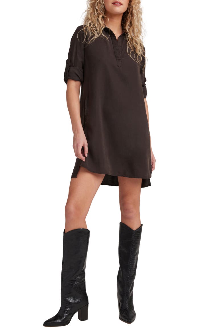 A-Line Shirtdress, Main, color, QUARTZ BROWN