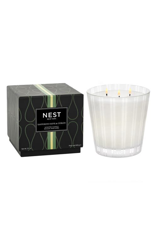 Nest New York Santorini Olive & Citron Scented Candle In Transparent
