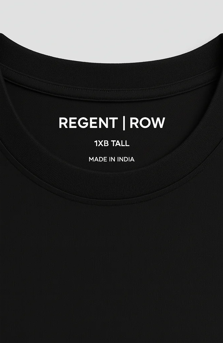 Regent Row Men’s Big and Tall T-Shirt with Premium Organic Cotton T-Shirt Classic Crew Neck Short Sleeve Tee, Alternate, color, Black