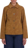 Sebby Faux Leather Car Coat
